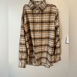 Ralph Lauren Brown Plaid Button Down Shirt
